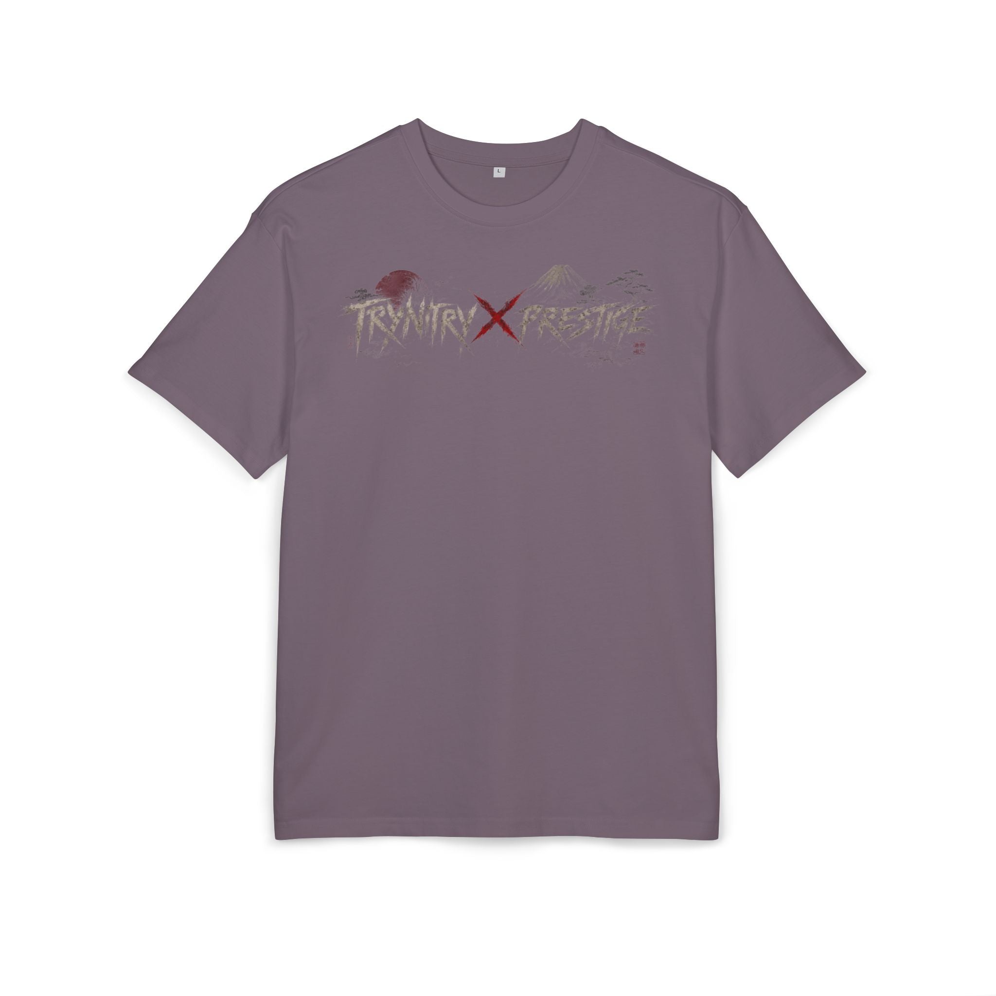 Oversized Graphic Tee — 'Trinity x Prestige' Japanese Oni Mask Streetwear