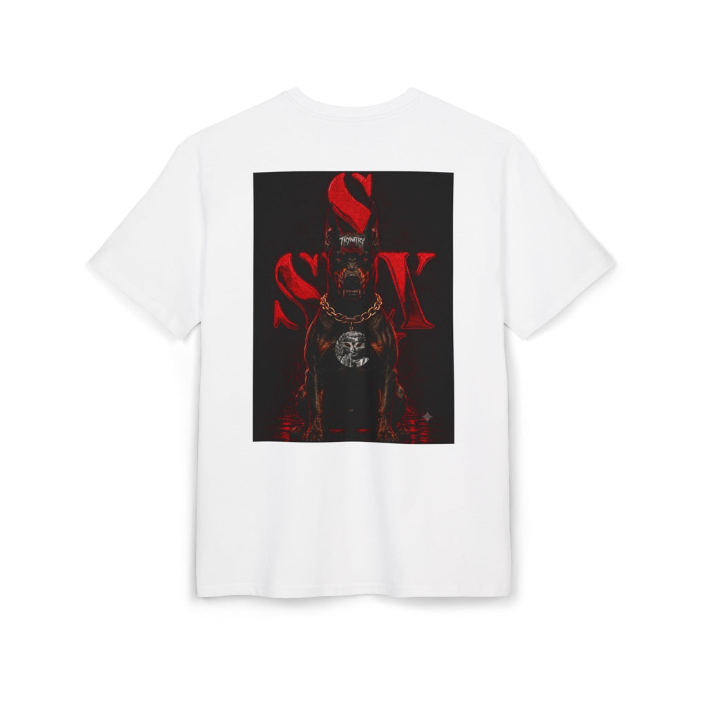 Graphic Tee — 'Trynity x Prestige' Red Skull Back Print Oversized T-Shirt