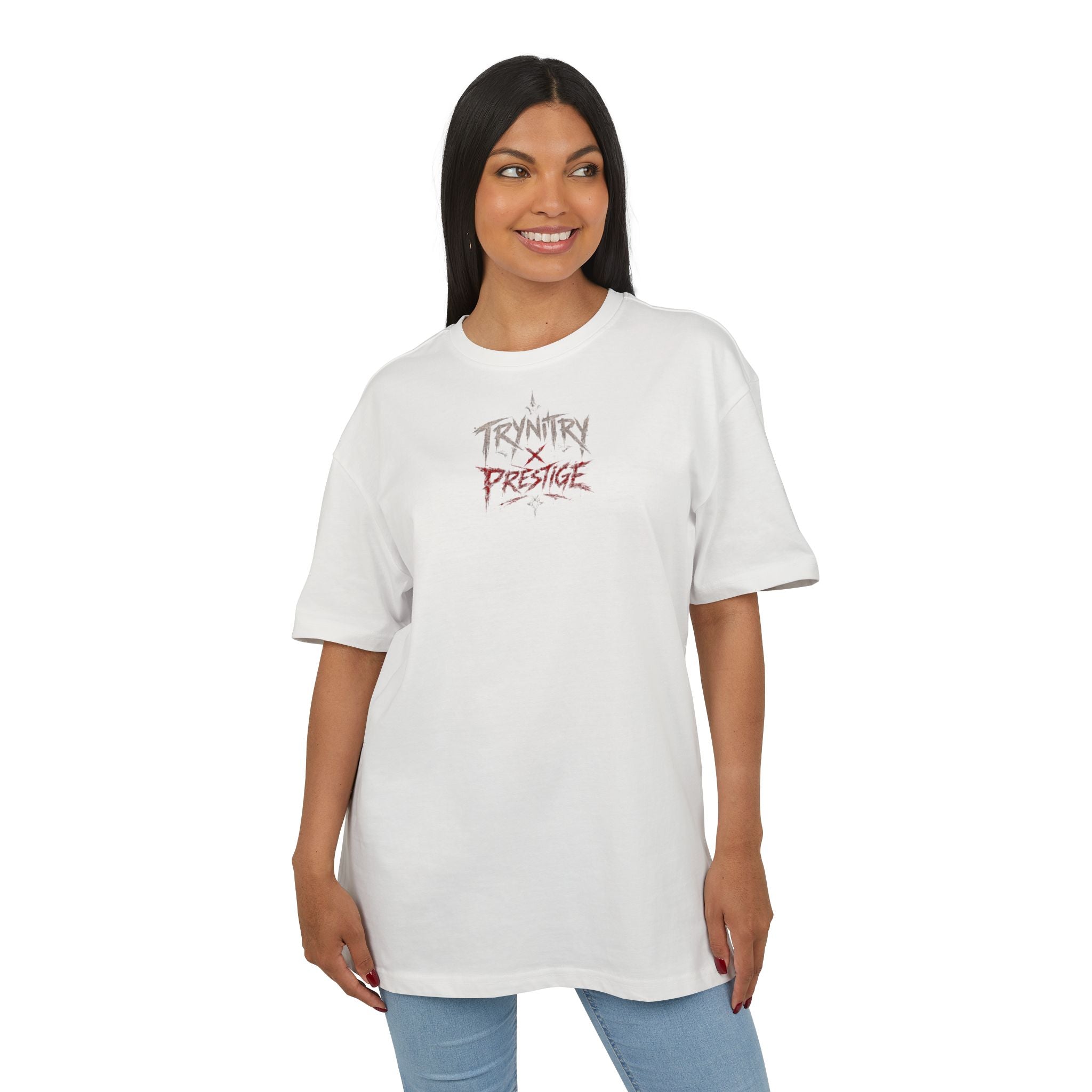 Horror Mask Graphic Tee — "Trynity x Prestige" Oversized Streetwear