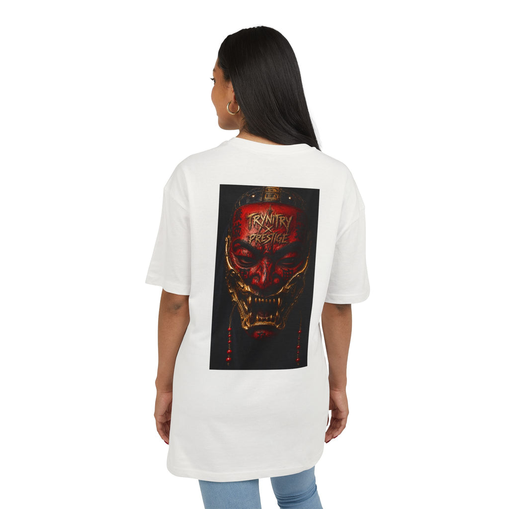 Horror Mask Graphic Tee — "Trynity x Prestige" Oversized Streetwear