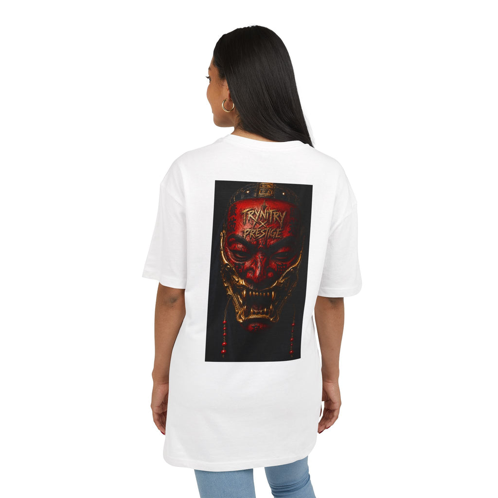 Horror Mask Graphic Tee — "Trynity x Prestige" Oversized Streetwear