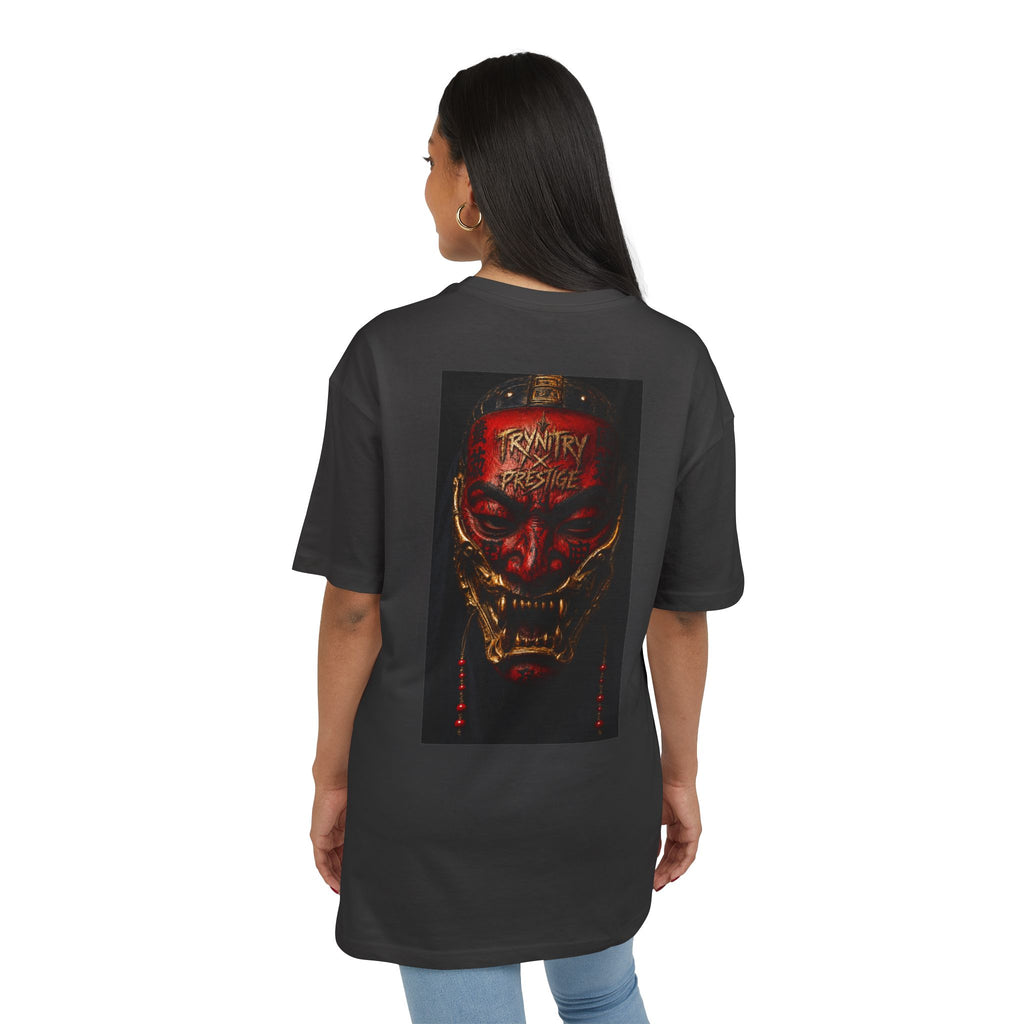 Horror Mask Graphic Tee — "Trynity x Prestige" Oversized Streetwear