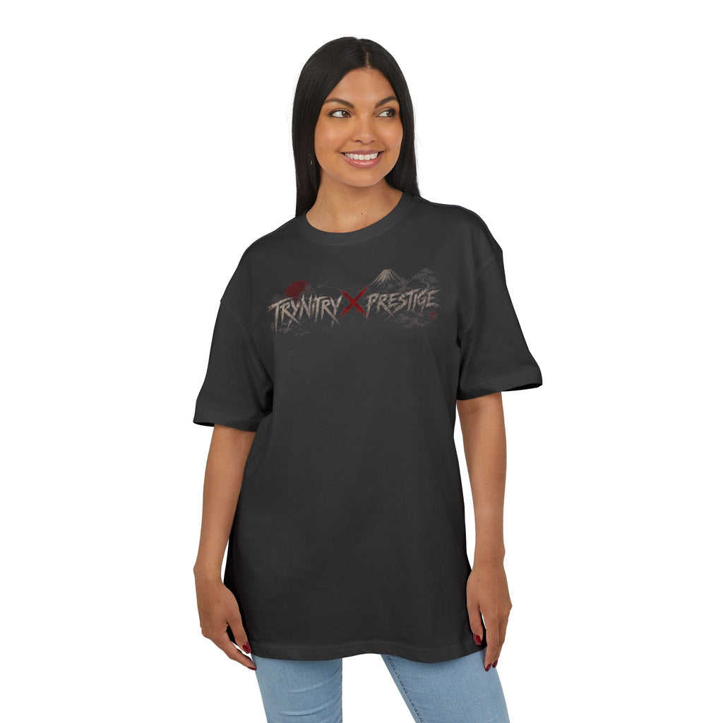 Oversized Tee — 'Trynity x Prestige' Graphic Back Print Samurai Woman