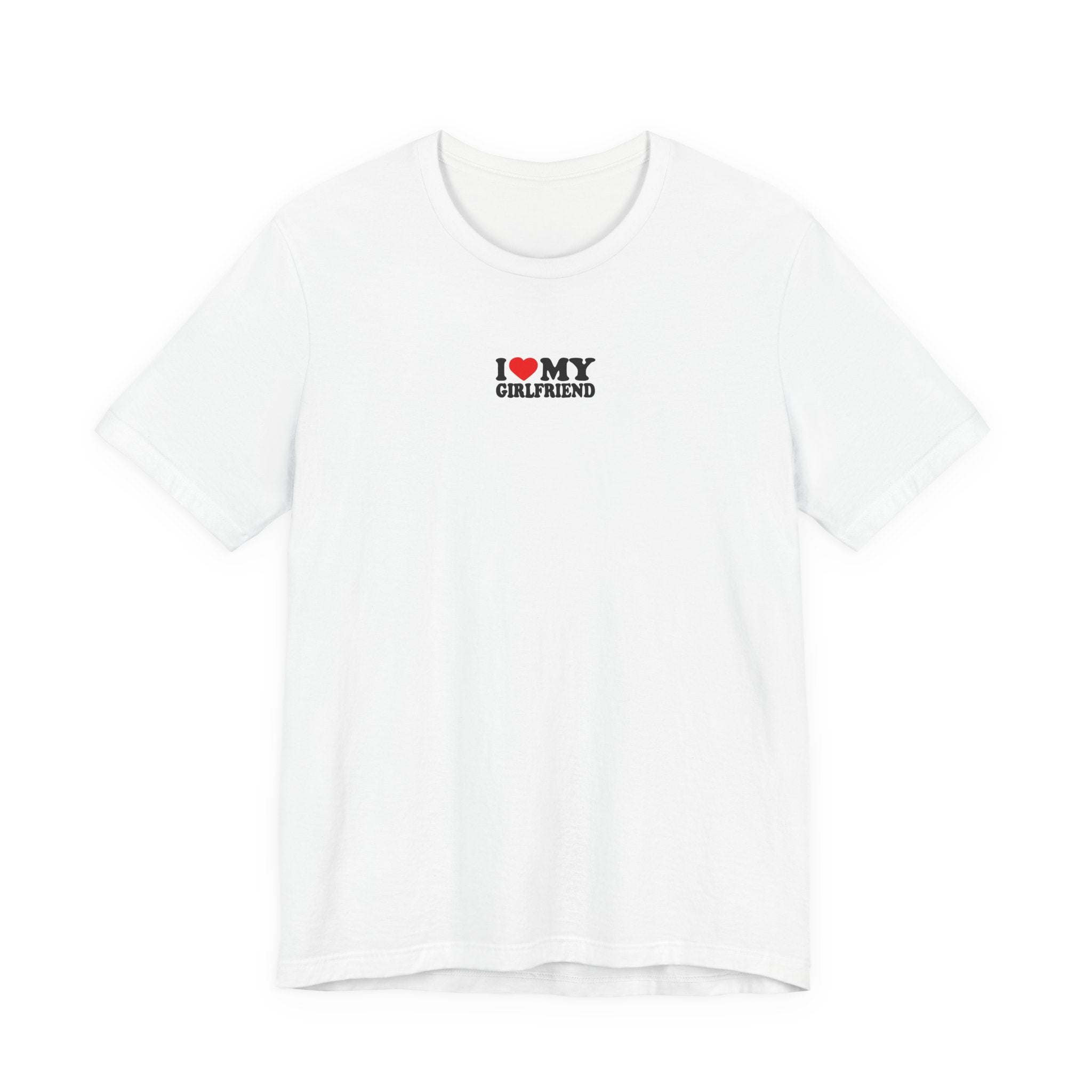 I  My Girlfriend Tomboy Racer-Style Graphic T-Shirt